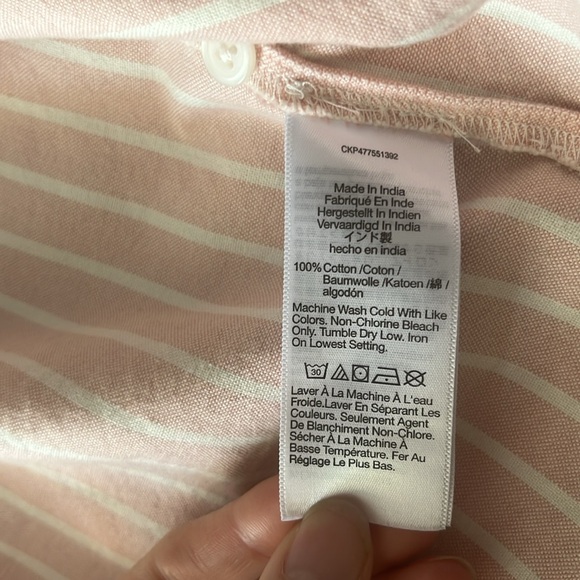 Oversized Signature Oxford Crop Shirt - Dusty Rose - Picture 6 of 7